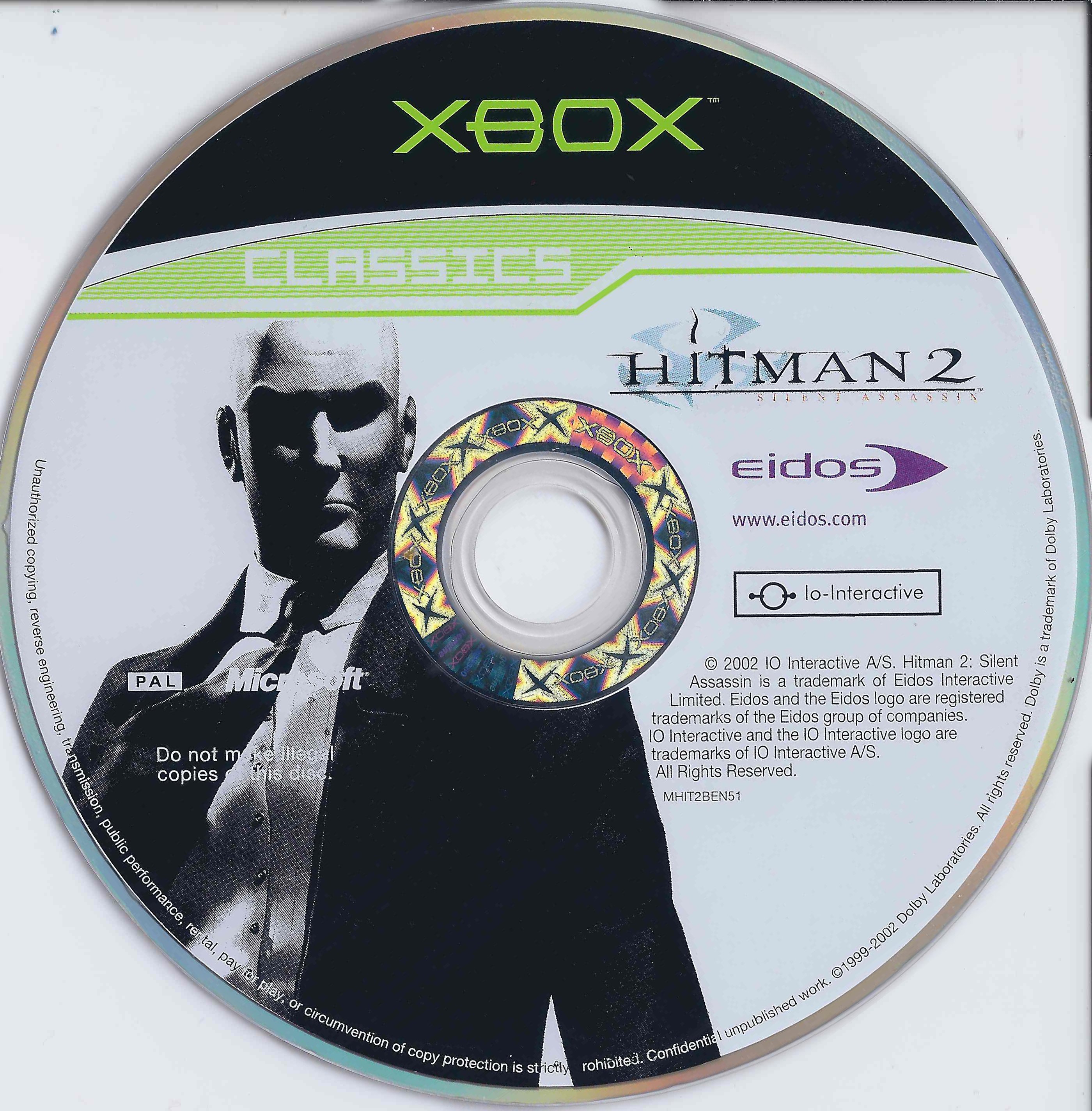 Hitman 2 Silent Assassin (PAL) (Classics) Disk.jpg